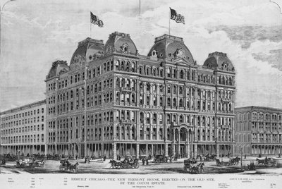 Het Nieuwe Tremont House, illustratie uit Land Owner, maart 1873 supplement door American School